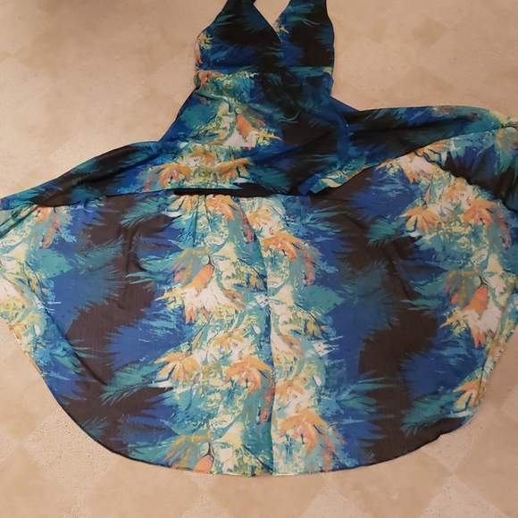 Bebe High Low Tropical Dress, size XS - Picture 10 of 13